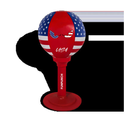 FUNPUNCH Pedestal Punching Bag with Stand - Polyurethane Boxing Equipment for Boxing Enthusiasts, Martial Arts Training, Stress Relief Tool (Includes Pump), Standing Punching Bag, Punch Workout Gear