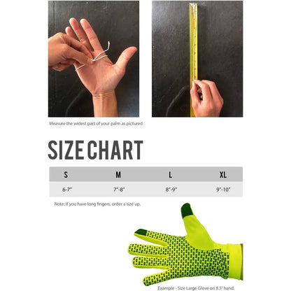 Reflective High Visibility Running Winter Gloves with Grip & Touchscreen